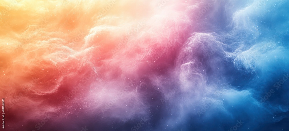 Aufkleber Pastel Grainy Abstract Banner Background with Soft Blurred Gradient Design