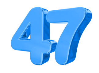 47 Blue Number