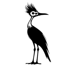 Silhouette of a stylized bird.