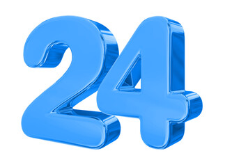 24 Blue Number