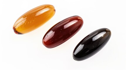 The Prominent Omega 3 Capsules Isolated on White Background: A Visual Representation of Nutritional Essentials.