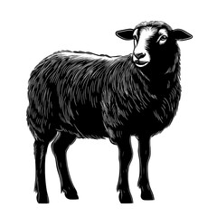 Black sheep illustration.