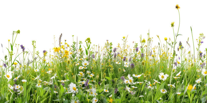 PNG Border grass and flowers row panorama backgrounds grassland outdoors.