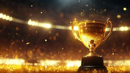 Gold trophies on the playing fields