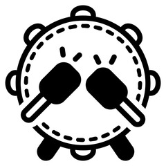 Drum black glyph style icon
