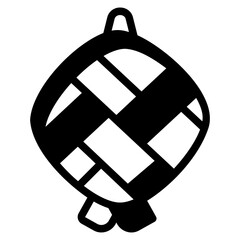 Kelupat black glyph style icon