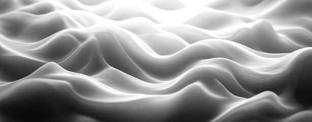 Obraz premium Minimalist Grayscale Abstract Texture Background with Soft Shadows and Flowing Curves