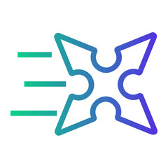 shuriken Line Gradient Icon