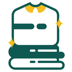 New clothes yellow and green glyph style icon