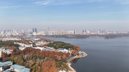 Fototapeta premium view of the city of Wuhan