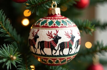 Christmas background with illuminated fir tree and fireplace at house