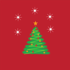 Cristmas tree icon vector logo design template