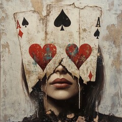 Hidden Hearts: A Mysterious Woman's Portrait