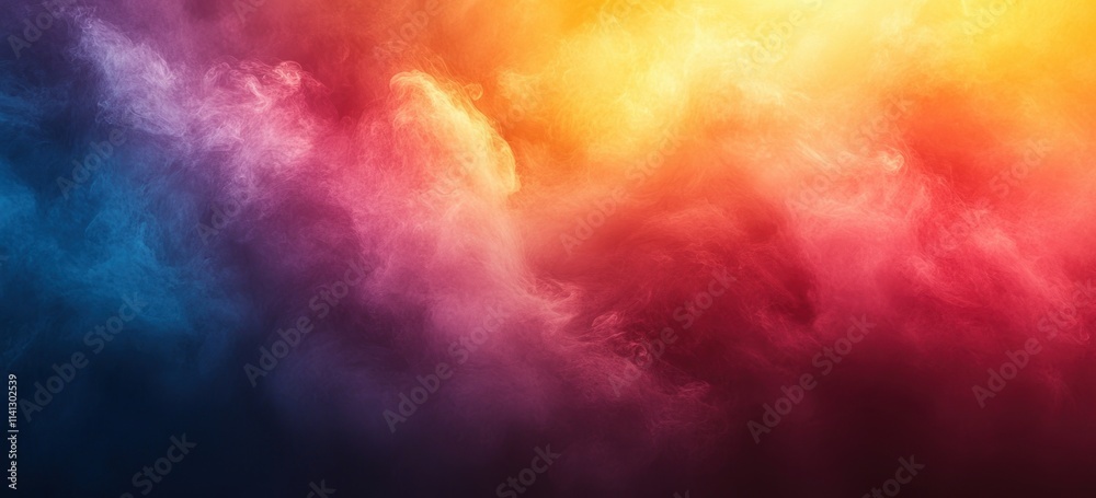 Poster Soft Pastel Color Gradient Background Abstract Design with Grainy Texture and Smooth Transitions