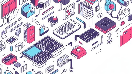 Conceptual Art of a Computer Chip in Tech Gadgets