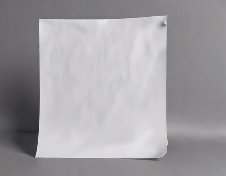 A single sheet of paper with a smooth and unlined blank surface, blank surface, sophistication