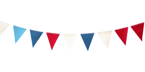 PNG Bunting border white background clothesline celebration.