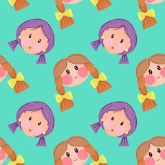 seamless pattern with children