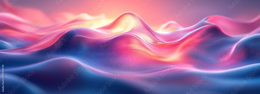 Aufkleber abstract gradient design vibrant colors pink teal smooth transitions digital minimalism soft backlig