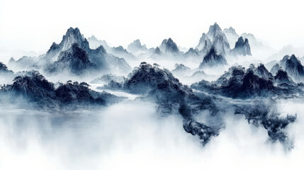Obraz premium Chinese classical landscape painting