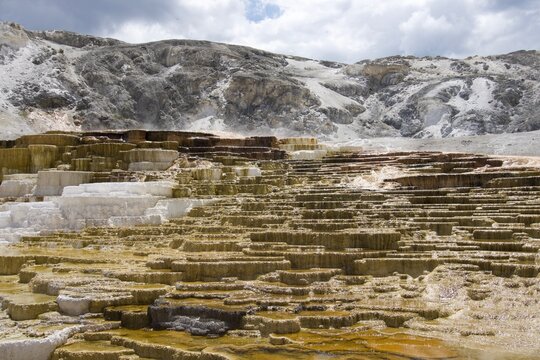 Yellowstone Geothermal Landscape Mammoth Hot Springs 