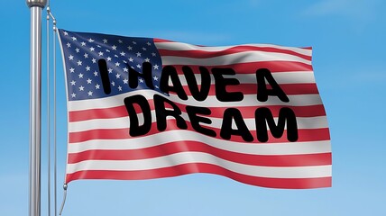 Happy martin luther king day background, Martin Luther King Jr. Day typography banner, poster, greeting card design. MLK Day lettering inspirational quote, US flag. i have a dream