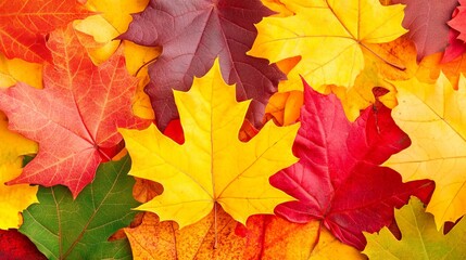 Obraz premium Colorful Autumn Leaves in Warm Inviting Atmosphere