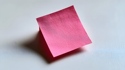 pink sticky note on a white background