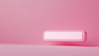 Floating White Rectangle on a Pink Background