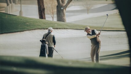 Golfers on the Course