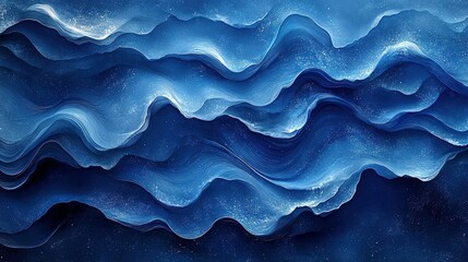 Obraz premium Abstract Blue Waves With Sparkling Texture