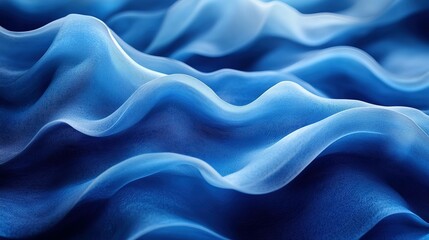 Obraz premium Abstract Blue Waves Flowing Seamlessly Together