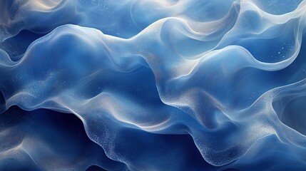 Obraz premium Abstract Blue Waves Digital Fabric Texture