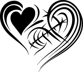 Polynesian Tribal Heart Art  Unique heart designs inspired by Polynesian tribal patterns