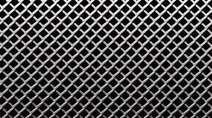 Seamless square wire fence mesh pattern illustration, featuring a repeatable lattice metal grid texture in vector style, perfect for industrial or construction-related designs.