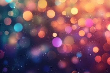 Beautiful Colorful Fireworks with bokeh on dark background.