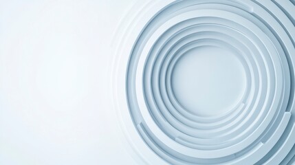 Obraz premium A modern abstract background featuring concentric circles in soft tones, creating a smooth, minimalist aesthetic.