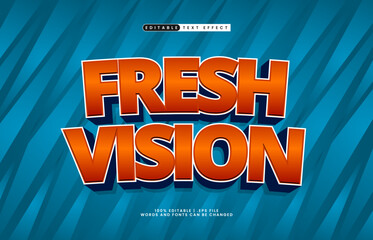 fresh vision editable text effect with a fresh and modern text style