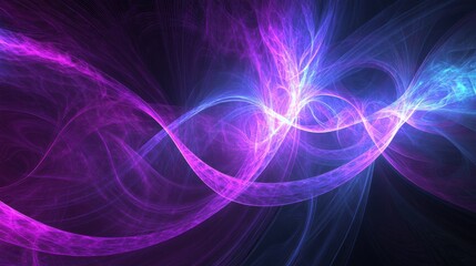 Fototapeta premium A vibrant display of swirling purple and blue abstract patterns creating a mesmerizing, ethereal effect.