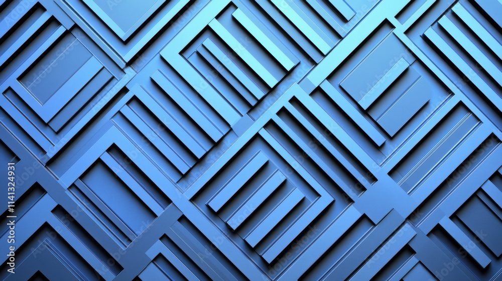 Poster A textured abstract pattern in varying shades of blue, creating a modern and dynamic feel.