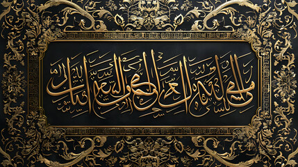 Arabic Calligraphy Inscriptions with Islamic Art

