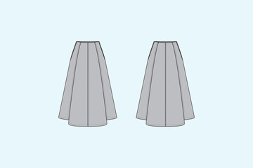 A_line_flare_midi_skirt