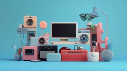 Eye-catching advertising banner for a mega sale on electronics.