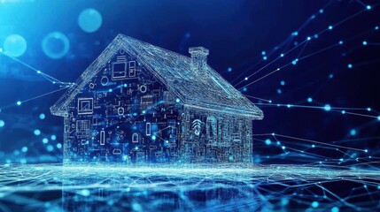 Highlighting digital control and automation in modern smart houses.