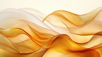 Abstract wavy lines in warm golden hues, creating a soothing and elegant visual effect.