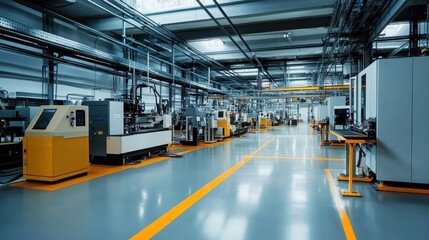 Inside the production hall: machinery and equipment utilization.