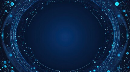 Obraz premium Abstract digital background featuring a circular design with glowing blue elements, perfect for technology themes.