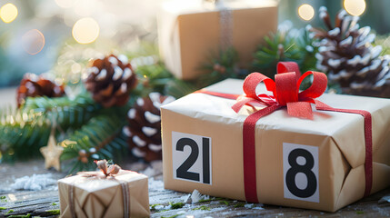 Boxing Day December 26 on a Classic Block Calendar

