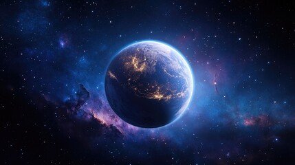 Stunning Earth View from Outer Space at Night