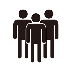 3人組のピクトグラムアイコン